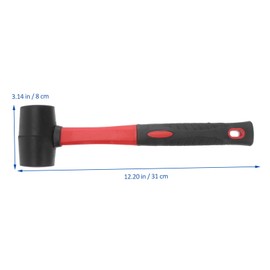 CORHAD Elastic Rubber Mallet Head Hammer 8oz for Flooring Leather Craft Jewelry Fiber Handle