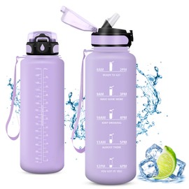 Vikaster Large Water Bottle, Water Bottle with Straw 1500 ml, Leak-Proof, BPA-Free, Sports Bottle for Camping, Yoga, Gym, Outdoors