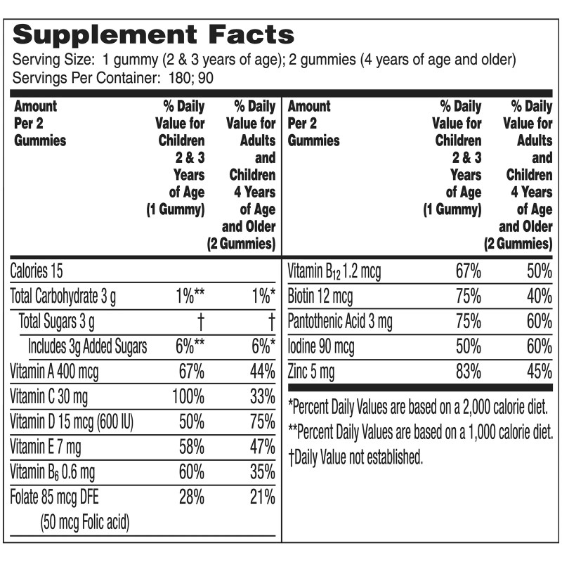 Flintstones Sour Gummies Kids Vitamins, Multivitamin for Kids, 180 Ct