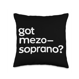 Mezzo Soprano Singer Vocal Vocalist Voice Singing Choir Throw Pillow