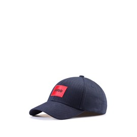 HUGO Men's Men-X 576-222 Cotton Twill Cap with Red Logo Label, Dark Blue405, Einheitsgröße