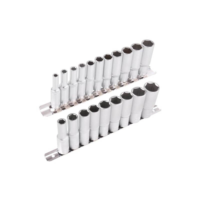 TECPO Socket Spanner Set 1/4 Inch SW 4-13 mm +