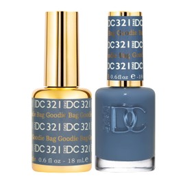 DND DC Gel Polish Set, Blue Collection, UV/LED Gel Polish and Air Dry Nail Lacquer, Matching Chip-Free Polish Duo, 321 Goodie Bag, 0.5 Fl Oz