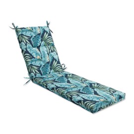 Pillow Perfect Outdoor/Indoor Chaise Lounge, 72.5" x 21", Blue Tortola Midnight