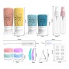 20 Botellas De Kit De Viaje Portátiles Contenedores Silicona