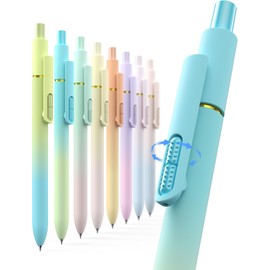 Hiacry 16 Pcs Gel Pens, 0.7mm Fine Point Smooth Writing Pens, Black Quick-Dry Long Lasting Fidge Pens for Journaling, Office, Note Taking, School Supplies, Nurse Aesthetic Pens（Gradient-Black Ink）