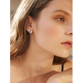 TANGPOET Siberian Husky Dog Stud Earrings Jewelry Gifts for Women 925 Sterling Silver Gifts for Dog Lovers Mom Owners