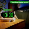 PZJFH Digital Alarm Clock, Black Case with Green LED Display