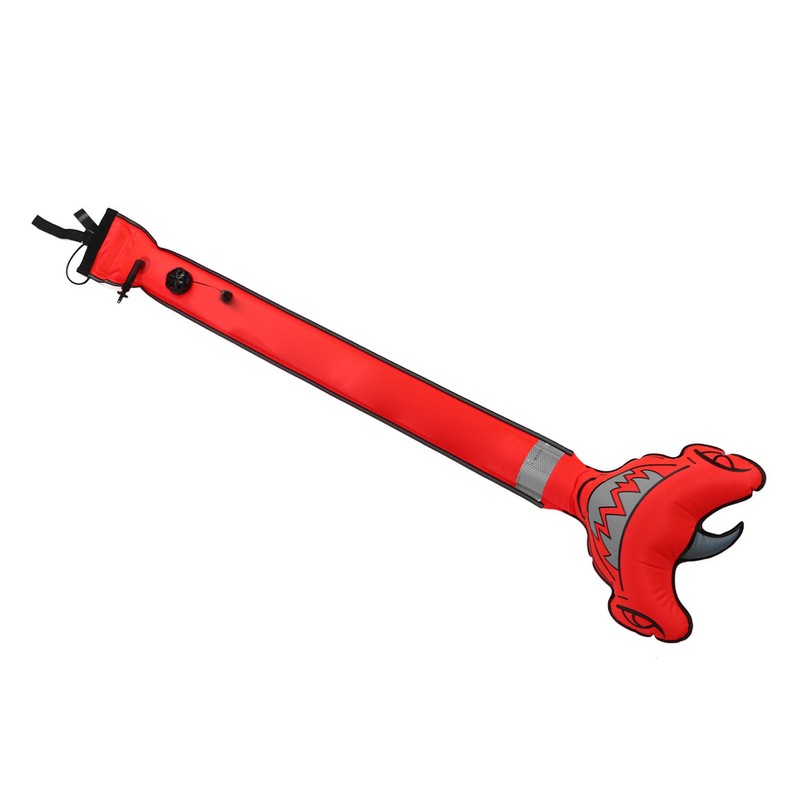 Surface Marker Buoy Scuba Diving Inflatable Safety Tube Hammerhead Shark
