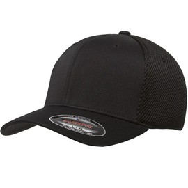 Joe's USA Flexfit 6533 Fitted Ultrafibre Airmesh Cap - S/M - 12 Pack - Black