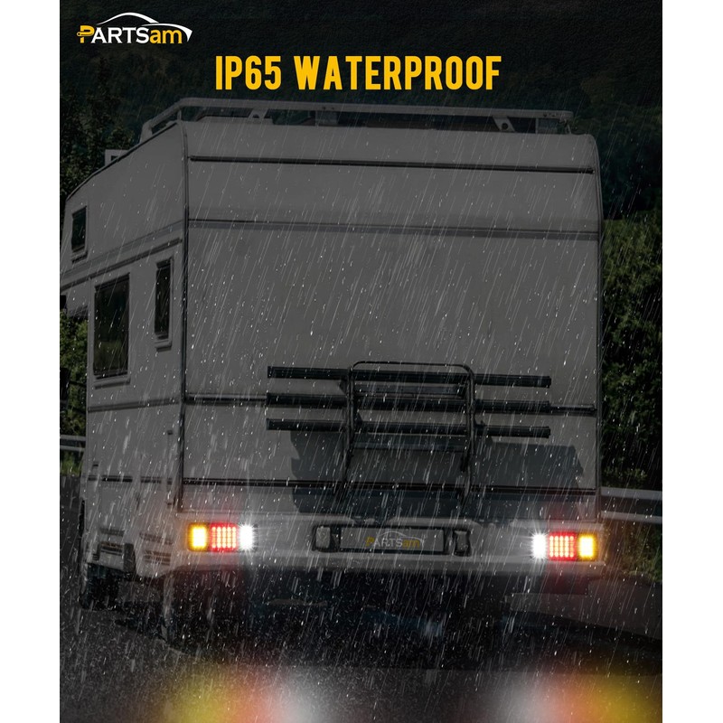Partsam 2Pcs LED Truck Trailer Tail Lights Bar Kit 40