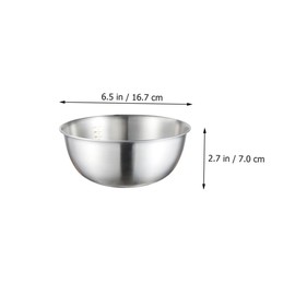BIUDECO Stainless Steel Mixing Bowl with Scale Kitchen Bowl for Salad Baking and Egg Mixing Compact Design for Home Storage and Versatile Food Preparation