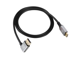 RIIEYOCA 90 Degree Right Angle UHD 8K Mini HDMI Male to HDMI Male 48Gbps High Speed 2.1 Cable Supports 8k@60Hz, 1080p, ARC, 3D, for DVR, HDTV, (Right Angle, 1M)