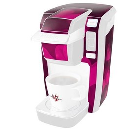 WraptorSkinz Decal Style Vinyl Skin compatible with Keurig K10 / K15 Mini Plus Coffee Makers Bokeh Hearts Hot Pink (COFFEE MAKER NOT INCLUDED)