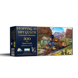 SUNSOUT INC - Stopping at Dry Gulch - 300 pc Jigsaw Puzzle by Artist: Bigelow Illustrations - Finished Size 18" x 24" - MPN# 31503