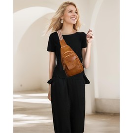 Seoky Rop Crossbody Bag for Women Small Sling Bag Leather Shoulder Cross Body Bag for Travel, 03-brown, Small, Sling Backpacks