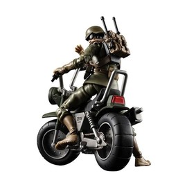 G.M.G. Mobile Suit Gundam Principal Force of Zeon 08 V-SP, General Soldier & Zeon Soldier Dedicated Motorcycle, Approx. 3.9 inches (100 mm), PVC Pre-painted Action Figure