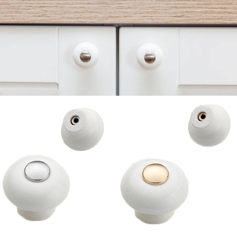 2 Pieces Cabinet Handles Ceramic Zinc Alloy Cabinet Handles Kitchen