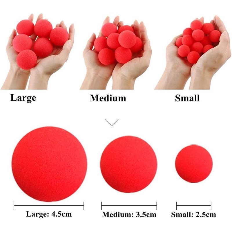 Myuiao 10 Pcs Red Magic Sponge Balls, Sponge Balls Soft