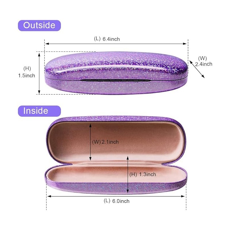 ZONLY Eyeglasses Case,(4 Piece) Unisex Hard Shell Eyeglasses Cases Protective