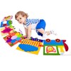 SZDMDISLET Train Activity Busy Board for Toddlers, Montessori Sensory Toys