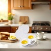 White Egg Poacher, Microwave Egg Boiler Poacher, 2 Cavity Nonstick