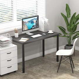 SogesGame Computer Desk,47.2 inches Desk& Workstations for Home Office, Writing Study Corner Desk,Modern Simple Style Laptop Table,Easy to Assemble, Black