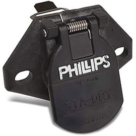 Belgrade Parts & Service, Inc. Phillips 16-726 7-Way Havy Duty STA-Dry 2-Hole Bullet w/Locking Clip Socket