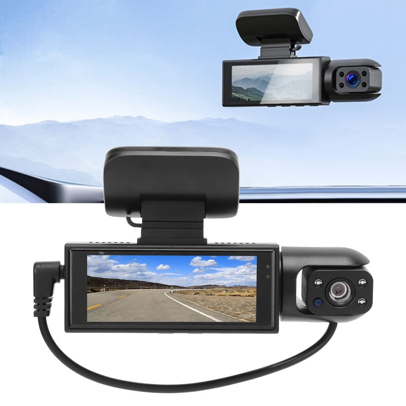 Dash Cam Front and Rear Cars 1080P FHD Dashcam, Rotating