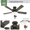 Hunter Fan Company, 44 inch ceiling fan with light, Swanson
