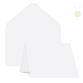 Heavyweight 5 X 7 Blank White Cards and Envelopes A7 Printable Heavyweight Folded Cardstock 110LB Greeting Cards Envelops for Wedding Invitations Card Making, Photo Card, DIY Embroidery