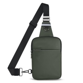 Keanoo Small Sling Bag for Women Men, Crossbody Bags Chest Bag RFID Cell Phone Purse Travel Running Walking(Green Large), Green Large