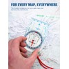 Eyeskey Ultra-Light Compass,Compact Hiking&Mountaineering, Accurate Orienteering Compass with Map Scales