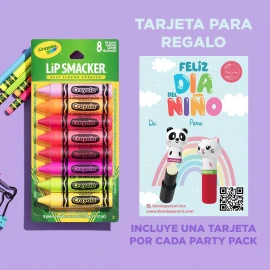 Lip Smacker Regalo Dia Del Niño 3 Party Pack Con 3 Tarjetas De Para