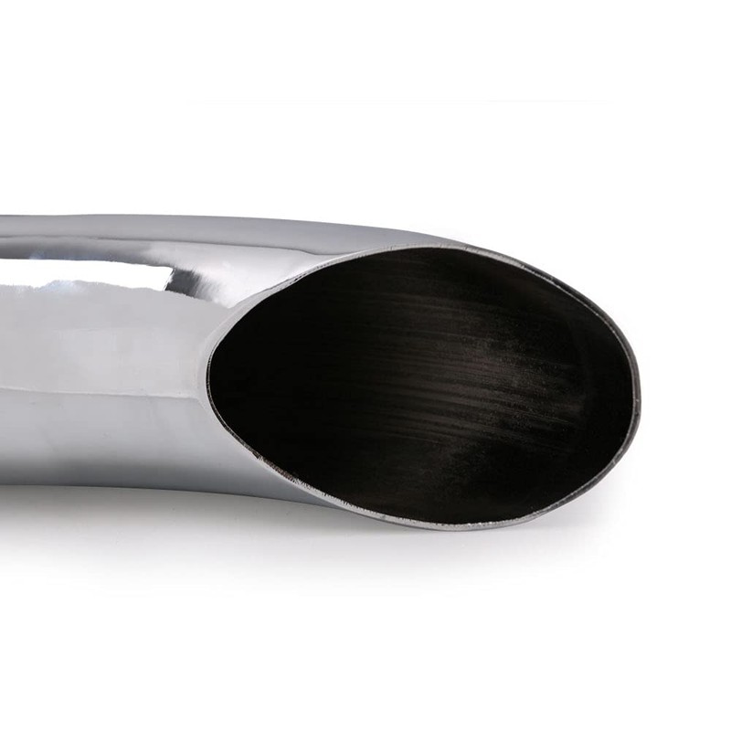 Tesmirror Universal Motorcycle Stainless Steel Slash Cut Exhaust Tip Exhaust