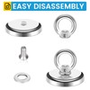 Magnetic Hooks, 100 LB（45KG） Heavy Duty Magnetic Hooks with Countersunk