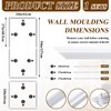 Pangda Peel and Stick Wall Molding Kit, 3D Premade Accent