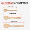 Chef Pomodoro Wooden Spoons 3-Piece Set, Wooden Spoon Set, Solid