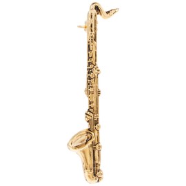 Nakano MM-80P/BCL/G Standard Brooch, Bass Clarinet, Gold,