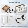 HIKMLK Piano Black Leaf Curtain Tiebacks - Piano-Lacquer Aluminum Holdbacks