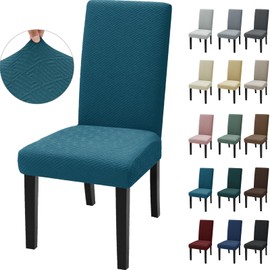 Ystyle Chair Covers, Set of 4, Stretch Chair Covers, Universal Elastic Chair Covers, Covers for Chairs, Chair Covers, Comfort Chair Cover, Suitable for Living Room, Dining Room, Turquoise