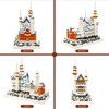 Seyaom Germany Swan Stone Castle Mini Bricks Kit, Light-Up World
