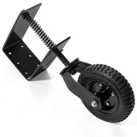 Stark USA Universal 8" Flat-Free Tire Gate Wheel Suspension Spring-Loaded Wood Chainlink Gate Caster Wheel Weight Capacity 200lb (Black)
