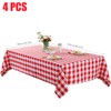 4 Pack Red Table Cloth, Plastic Birthday Table Cover Disposable