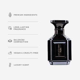 Aroma360 Men's Cologne - Luxurious Fragrance - Notes of Sage, Tiaré Flower, Saffron & Moss - Black, 50mL/1.7 fl oz