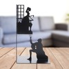 Wrought Iron Figure Book Stand Readers Book Stand Bookshelf Ornaments