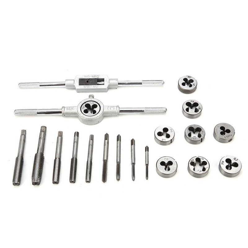 20pcs Taps and Dies Set M3~M12 Screw Thread & Tap