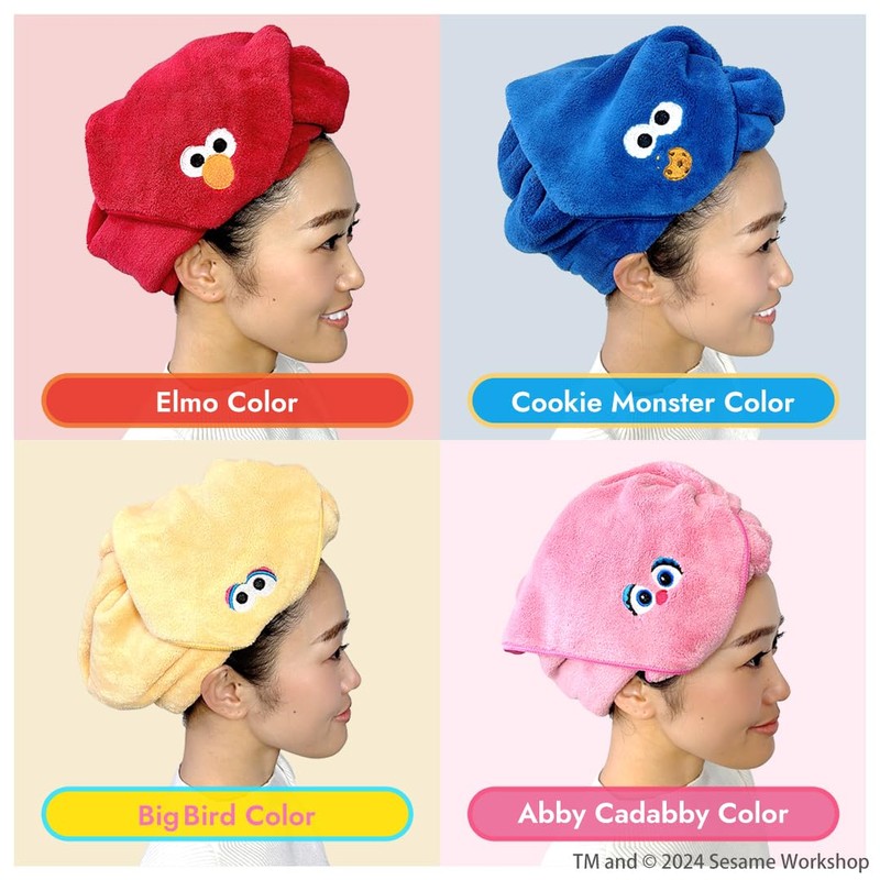 Sesame Street meets Hahoniko | Hairdresser Thought Hair Towel (Elmo