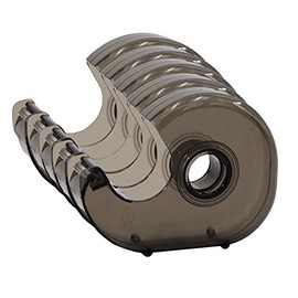 Tape Dispenser, Refillable Handheld Tape Dispenser 1" Core, Translucent, Smoke/Plastic - Durable Scotch Tape Dispenser - (No Tape Included) - 12 Pack