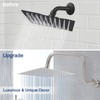 NearMoon S Shape Shower Extension Arm with Flange, Stainless Steel
